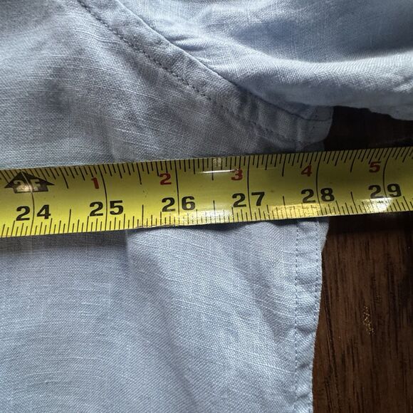 Timberland Long Sleeve Button Down Shirt Mens Size 3XL Light Blue 100% Linen - Picture 10 of 11